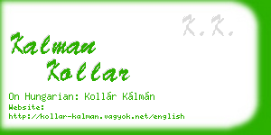 kalman kollar business card